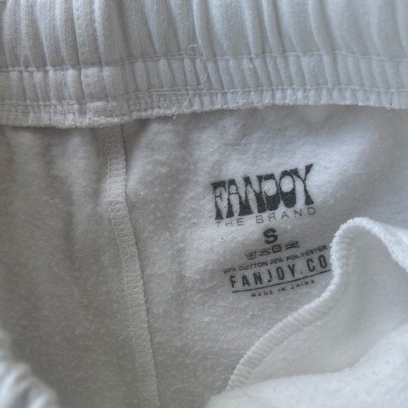 White Joggers with Orange Print - Picture 5 of 5